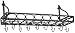 Kitchen & Housewares : Old Dutch International 36 Inch x 9 Inch x 11¾ Inch Rustic Bookshelf Pot Rack with 8 Hooks, RM