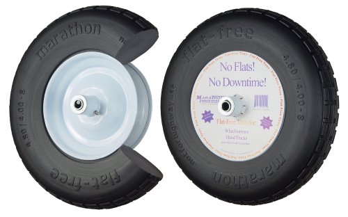 Marathon Industries 16-Inch Flat Free Wheelbarrow Tire #00047
