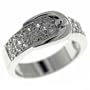 Buckles - Sterling Silver Cz Engagement Right Hand Ring