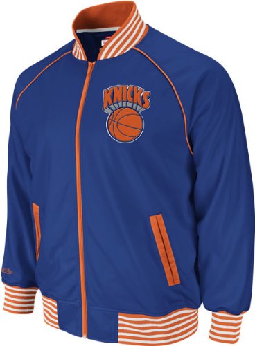 New York Knicks Blue Mitchell & Ness Downtown Track Jacket
