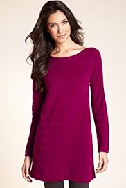 Slash Neck Self Striped Tunic