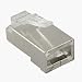CAT 5E RJ45 plug for shielded solid STP cable, 50 micron, bag of 50 CAT 5E RJ45 plug for shielded solid STP cable, 50 micron, bag of 50