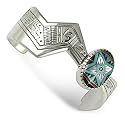 Roderick Tenorio Southwestern Sterling Silver Morning Star Mosaic Bracelet