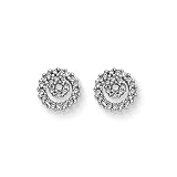 14K White Gold 1/4 ct. Diamond Circle Earrings