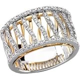 14K Two-Tone Gold Diamond Anniversary Band - 0.33 Ct.
