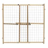 Pet Supplies : North States Wire Mesh Gate 32" Tall Wood/Pressure Mount