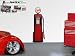 Vintage Gas Pump Red 01 Wall Skin Life Size Measures 66x24 inches
