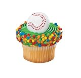 Baseball Rings Cake Cupcake Toppers (12 Pack)