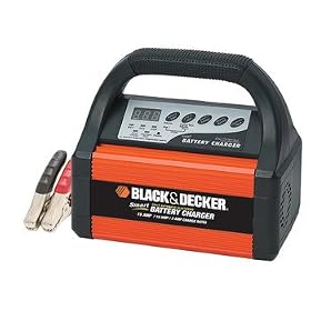 Black & Decker VEC1089ABD Smart Battery Charger with 15 Amp,10 Amp and 2 Amp Continuous Charge Rates