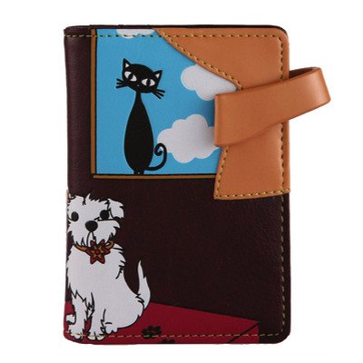 Vendula Kartenetui FRIENDS APPLIQUE dark brown