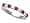 0.60 cts Genuine Ruby Band in 18k White Gold Size 4 LIFETIME WARRANTEE