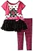 Young Hearts Baby Girls' 2 Piece Flower Polka Dot Dress And Legging