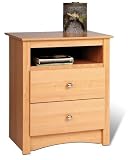 Prepac MDC-2428 Sonoma 2 Drawer Tall with Open Cubbie Maple