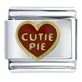Cutie Pie Heart Holiday Fashion Italian Charm - B0001WIII8