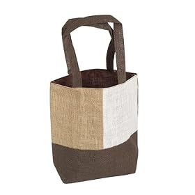 Olive N Figs Chocolate Shopper Jute Handbag/Tote