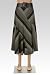 Yarn Dye Stripe Belted Panel Skirt