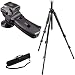 Bogen - Manfrotto 055XPROB Black Tripod Kit with 322RC2 Grip Action Ball Quick Release Head & Tripod Case