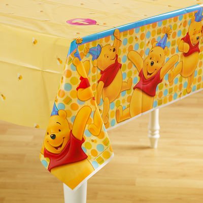 Winnie the Pooh's 1st Birthday Plastic Tablecover