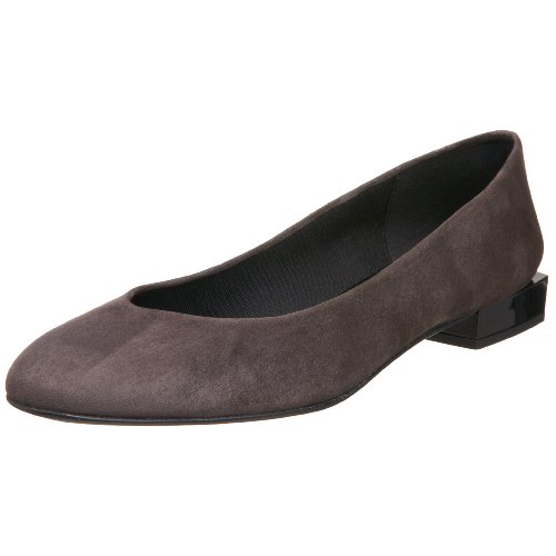 Delman Women's Astor Suede Flat,Grey Suede,7 M US