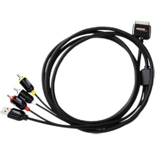 AmazonBasics Composite AV Cable for Apple iPhone iPad and iPod 6.5 Feet / 2 m Black