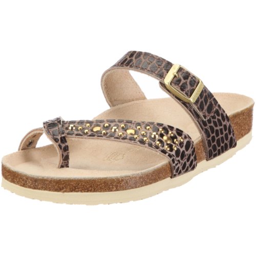 Birkenstock Malaika , Unisex - Erwachsene Sandalen/Zehentrenner aus Naturleder