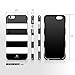 iPhone 6 Slim Case, Akna Stylish-fit Series Ultra Slim Stylish Full Cover Case For iPhone 6 [Slim Girl Case] - [Classic Black White Stripe](U.S)