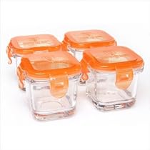 Glass Baby Food Containers with Carrot Lid