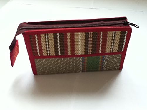 HANDMADE Box Shaped Ladies Wallet/ Makeup Bag -Maroon - T2