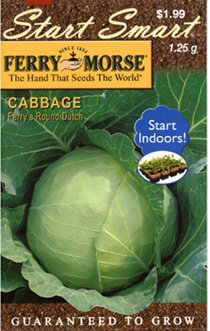 Ferry-Morse 2033 Cabbage Seeds, Ferry's Round Dutch (1.25 Gram Packet)