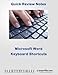 Microsoft Word Keyboard Shortcuts (Quick Review No