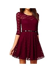 Sexy Lace Checkered Print  Dress