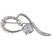 Fancy Curve Rhinestone Brooch Pin