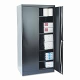Tennsco 1480BK 36 by 24 by 72-Inch Standard Storage Cabinet with 4 Adjustable Shelves, Black