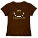 SMILE ... LIFE IS Rugby Union Football Sports Womens T-Shirt (Brown, Sizes X-Small - XXX-Large)