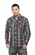 Indigo Star Fearless Heart Studded Cross Plaid Shirt