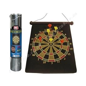 M.Y 15" MAGNETIC DART BOARD GAME IN TIN TUBE