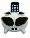 Amethyst iPig Lautsprechersystem (Dock) f&uuml;r Apple iPod/iPhone schwarz/wei&szlig;