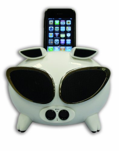 Amethyst iPig Lautsprechersystem (Dock) f&uuml;r Apple iPod/iPhone schwarz/wei&szlig;
