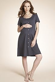 Maternity Pure Cotton Button Through Spot Minishirt