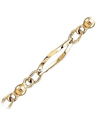 9 1/2" Bead and Twist Anklet in 14K Yellow Gold