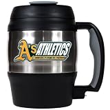 Sports MLB A’s 52oz. Stainless Steel Macho Travel Mug with Bottle Opener/Stainless Steel On Sale Bottle Opener Stainless Steel