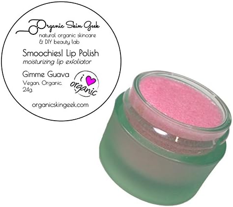 Smoochies! Lip Polish ~ Vegan Organic Moisturizing Lip Exfoliator ~ Gimme Guava (Exotic Juicy Guava Fruit Flavor) 24g