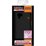 レイアウト docomo AQUOS PHONE SH-01D用ラバーコーティングシェル/マットブラック RT-SH01DC4/B