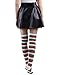 HDE Women's Extra Long Striped Socks Over Knee High Opaque Stockings (Red White Green Stripes)