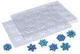 Snowflake Chocolate Candy Molds, Set of 2 - Cupcake & Cake Toppers, Party Decorations, Frozen Treats