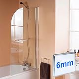Straight Bath Screen with Towel Rail