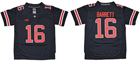 WEENKS Youth J.T. Barrett 16 Ohio State Buckeyes College Football Jersey S Blackout