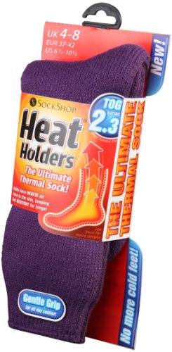 Heat Holders Thermal Socks, Women's Original, US Shoe Size 5-9, Purple