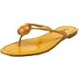 Carlos by Carlos Santana Women's Baubles Thong Sandal,Yellow Patent,5.5 M US