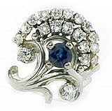 Estate 1.10 ct tw Diamond and Sapphire Ring by Jabel